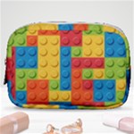 Lego Bricks, Colorful Dots Background Make Up Pouch (Small)