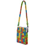 Lego Bricks, Colorful Dots Background Multi Function Travel Bag