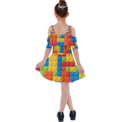 Kids  Shoulder Cutout Chiffon Dress 