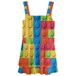 Lego Bricks, Colorful Dots Background Kids  Layered Skirt Swimsuit