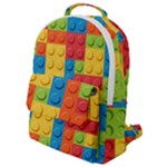 Lego Bricks, Colorful Dots Background Flap Pocket Backpack (Small)