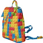 Lego Bricks, Colorful Dots Background Buckle Everyday Backpack