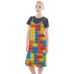 Lego Bricks, Colorful Dots Background Camis Fishtail Dress