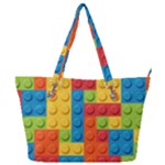 Lego Bricks, Colorful Dots Background Full Print Shoulder Bag