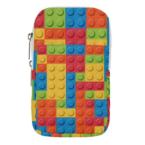 Lego Bricks, Colorful Dots Background Waist Pouch (Small) from ArtsNow.com