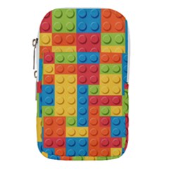 Lego Bricks, Colorful Dots Background Waist Pouch (Small) from ArtsNow.com