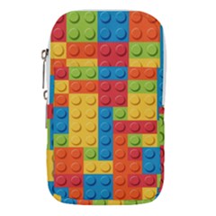 Lego Bricks, Colorful Dots Background Waist Pouch (Large) from ArtsNow.com