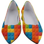 Lego Bricks, Colorful Dots Background Women s Block Heels 