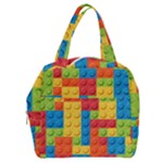 Lego Bricks, Colorful Dots Background Boxy Hand Bag