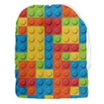 Lego Bricks, Colorful Dots Background Drawstring Pouch (3XL)