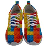 Lego Bricks, Colorful Dots Background Mens Athletic Shoes