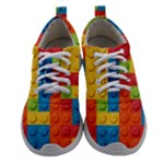 Lego Bricks, Colorful Dots Background Women Athletic Shoes