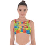 Lego Bricks, Colorful Dots Background Bandaged Up Bikini Top