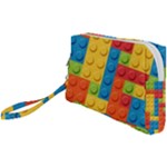 Lego Bricks, Colorful Dots Background Wristlet Pouch Bag (Small)