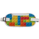 Lego Bricks, Colorful Dots Background Rounded Waist Pouch