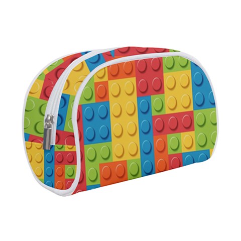 Lego Bricks, Colorful Dots Background Make Up Case (Small) from ArtsNow.com