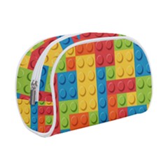 Lego Bricks, Colorful Dots Background Make Up Case (Small) from ArtsNow.com