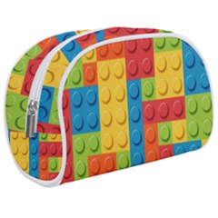 Lego Bricks, Colorful Dots Background Make Up Case (Medium) from ArtsNow.com