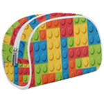 Lego Bricks, Colorful Dots Background Make Up Case (Medium)