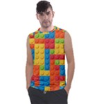 Lego Bricks, Colorful Dots Background Men s Regular Tank Top