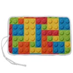 Lego Bricks, Colorful Dots Background Pen Storage Case (S)