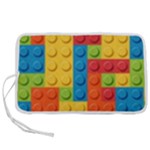 Lego Bricks, Colorful Dots Background Pen Storage Case (M)