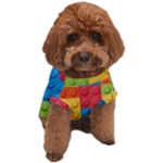 Lego Bricks, Colorful Dots Background Dog T-Shirt