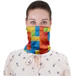 Lego Bricks, Colorful Dots Background Face Covering Bandana (Adult)