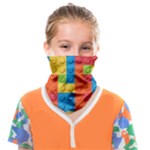 Lego Bricks, Colorful Dots Background Face Covering Bandana (Kids)