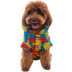 Lego Bricks, Colorful Dots Background Dog Coat