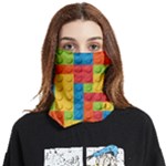 Lego Bricks, Colorful Dots Background Face Covering Bandana (Two Sides)