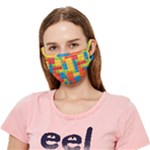 Lego Bricks, Colorful Dots Background Crease Cloth Face Mask (Adult)