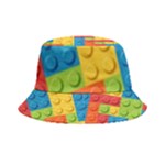 Lego Bricks, Colorful Dots Background Inside Out Bucket Hat