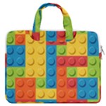 Lego Bricks, Colorful Dots Background MacBook Pro 13  Double Pocket Laptop Bag