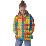 Lego Bricks, Colorful Dots Background Kids  Oversized Hoodie