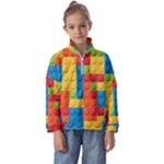 Lego Bricks, Colorful Dots Background Kids  Half Zip Hoodie