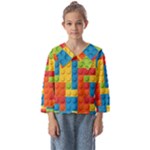 Lego Bricks, Colorful Dots Background Kids  Sailor Shirt