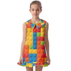 Kids  Pilgrim Collar Ruffle Hem Dress 