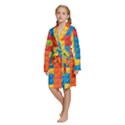 Kids  Long Sleeve Velvet Lounge Robe 