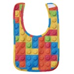 Lego Bricks, Colorful Dots Background Baby Bib