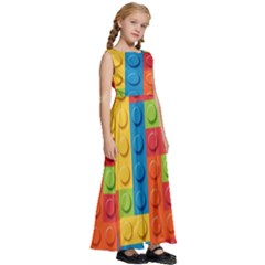 Kids  Satin Sleeveless Maxi Dress 