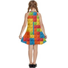 Kids  Halter Collar Waist Tie Chiffon Dress 