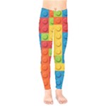 Lego Bricks, Colorful Dots Background Kids  Classic Winter Leggings