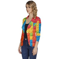 Women s One-Button 3/4 Sleeve Short Jacket 