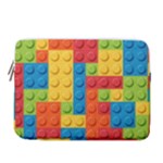 Lego Bricks, Colorful Dots Background 14  Vertical Laptop Sleeve Case With Pocket