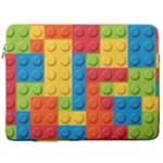 Lego Bricks, Colorful Dots Background 17  Vertical Laptop Sleeve Case With Pocket