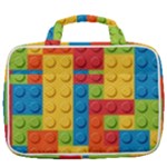 Lego Bricks, Colorful Dots Background Travel Toiletry Bag With Hanging Hook