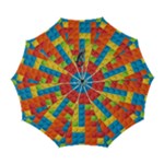 Lego Bricks, Colorful Dots Background Automatic Folding Umbrella with Case (Large)