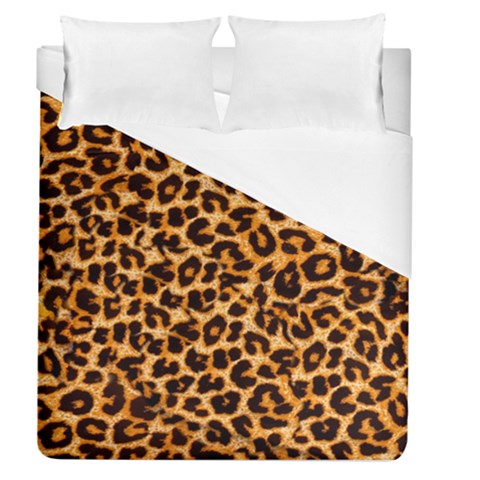 Leopard Skin Texture Macro, Brown Duvet Cover (Queen Size) from ArtsNow.com