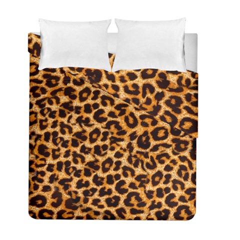 Leopard Skin Texture Macro, Brown Duvet Cover Double Side (Full/ Double Size) from ArtsNow.com